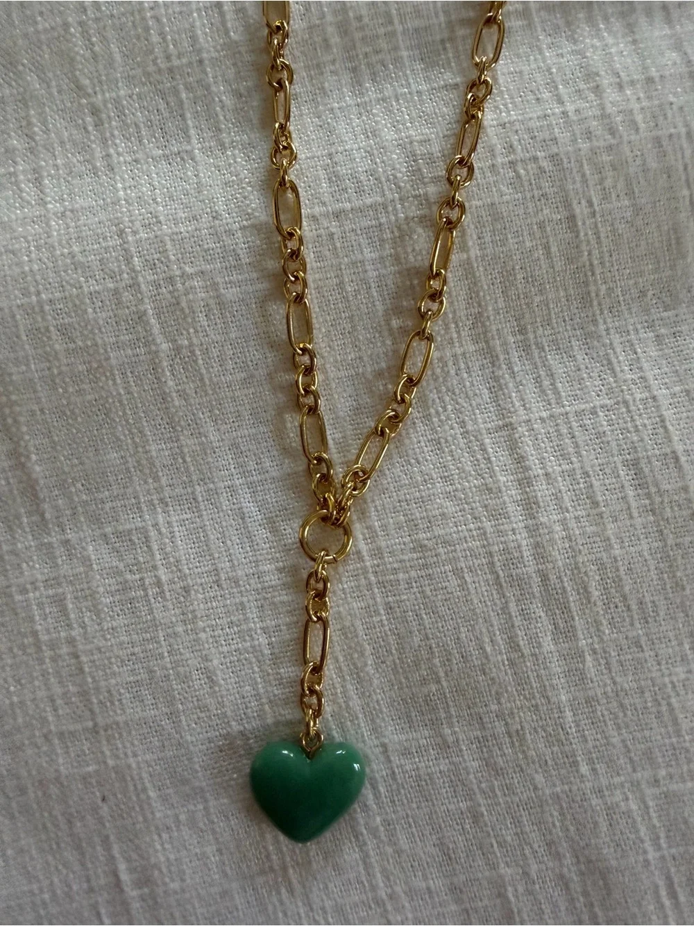 J Crew NWT Earring + Necklace Gold Heart Drop Set - Picture 7 of 12
